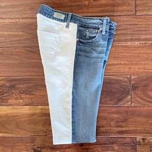 GRAY SAKS FIFTH AVENUE Women’s Two Tone Super Skinny Denim